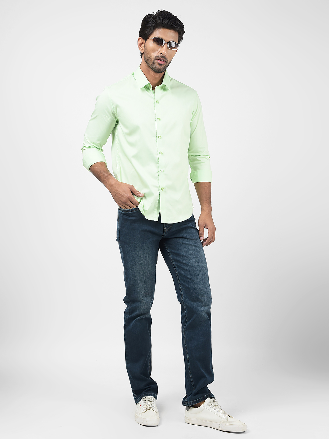 Numero Uno Men Solid Dark Blue Jeans